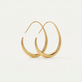 Minimalist Oval Gold Hoop Earrings - Orlumea