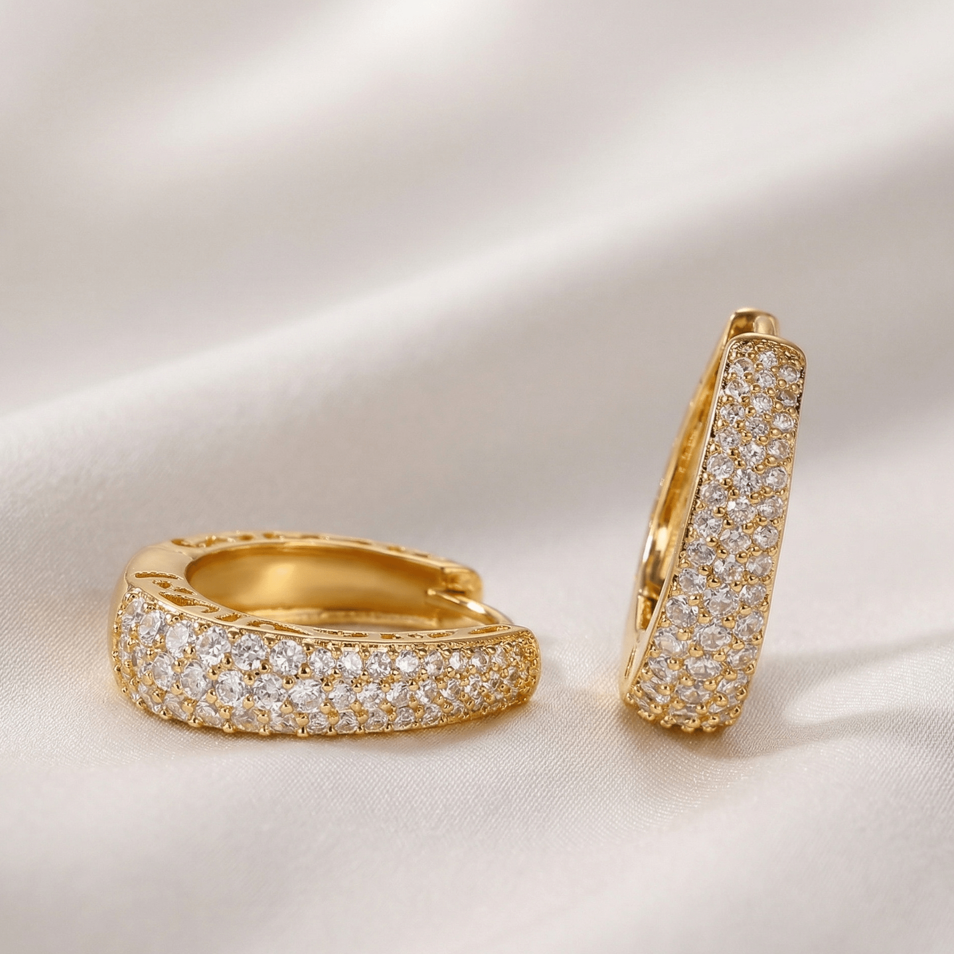 Parisian Luxe Sparkle Hoops - Orlumea