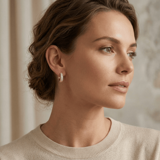 Parisian Luxe Sparkle Hoops - Orlumea