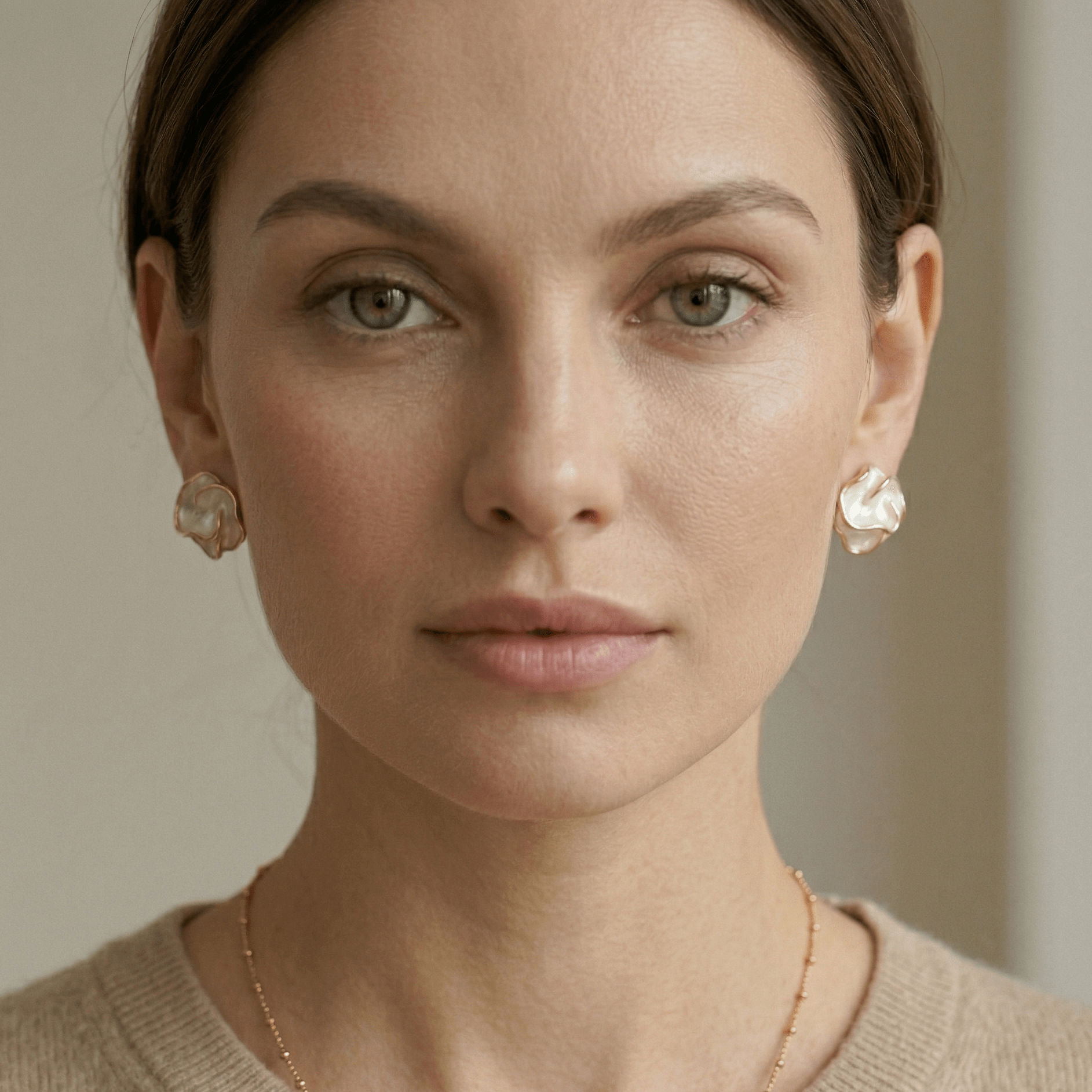 Pearl Flower Stud Earrings - Orlumea
