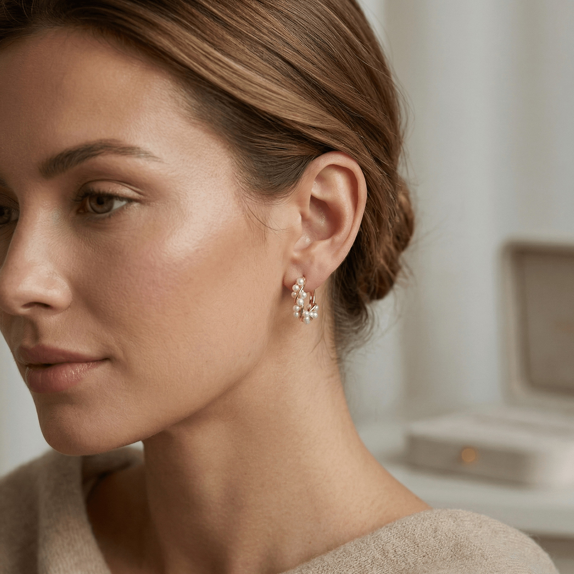 Pearl Signature Hoops - Orlumea