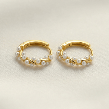 Pearl Signature Hoops - Orlumea