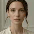 Princess Cut Zirconia Gold Huggie Earrings - Orlumea