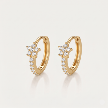 Radiant Cross Hoop Earrings - Orlumea