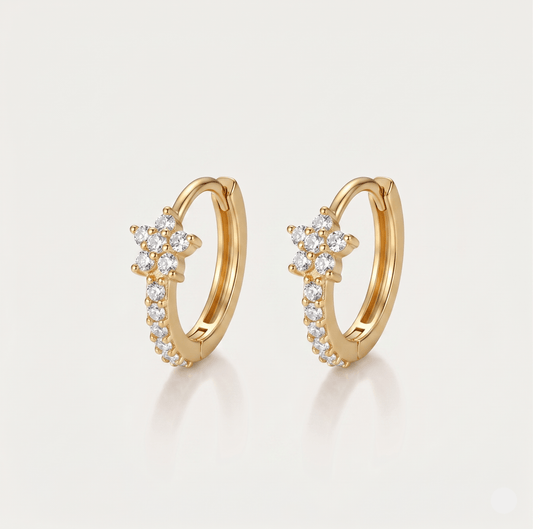 Radiant Cross Hoop Earrings - Orlumea