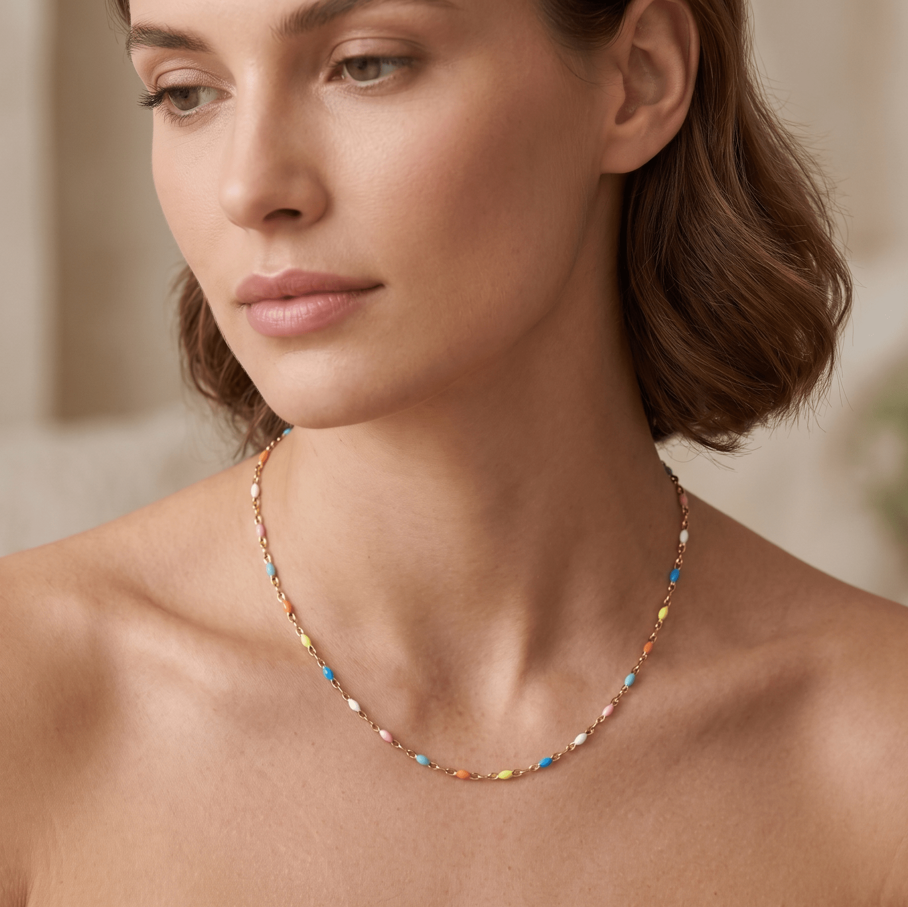 Rainbow Candy Bead Necklace - Orlumea
