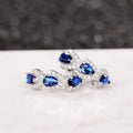 Royal Sapphire Zirconia Hoop Earrings - Orlumea
