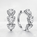 Royal Sapphire Zirconia Hoop Earrings - Orlumea