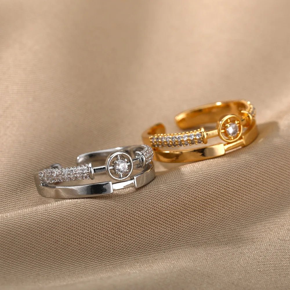 Sienna Crystal Adjustable Ring - Orlumea