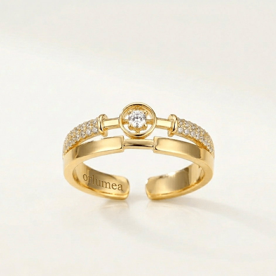 Sienna Crystal Adjustable Ring - Orlumea