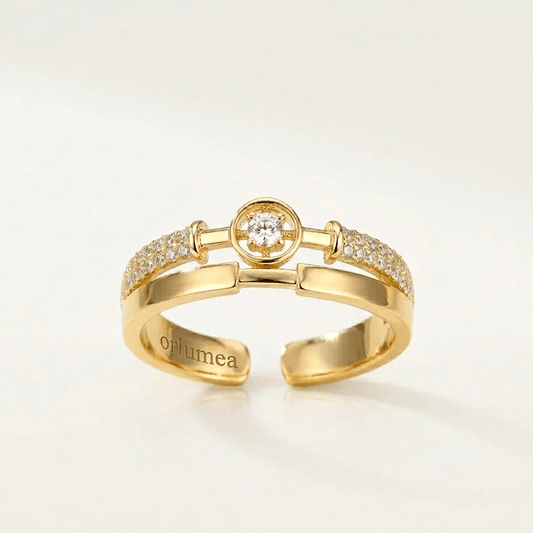 Sienna Crystal Adjustable Ring - Orlumea