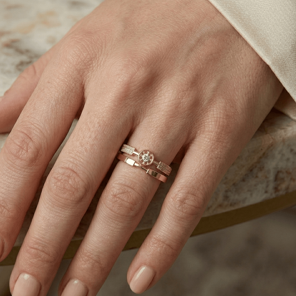 Sienna Crystal Adjustable Ring - Orlumea