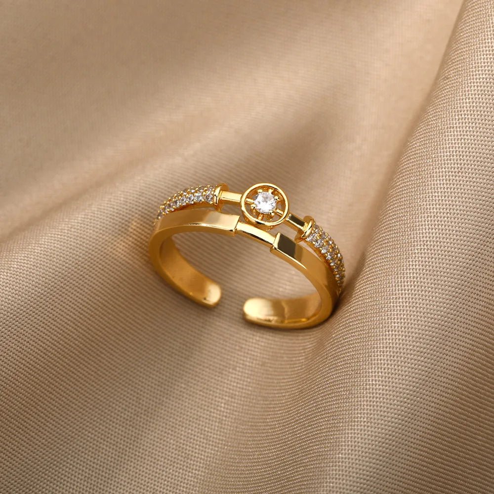 Sienna Crystal Adjustable Ring - Orlumea