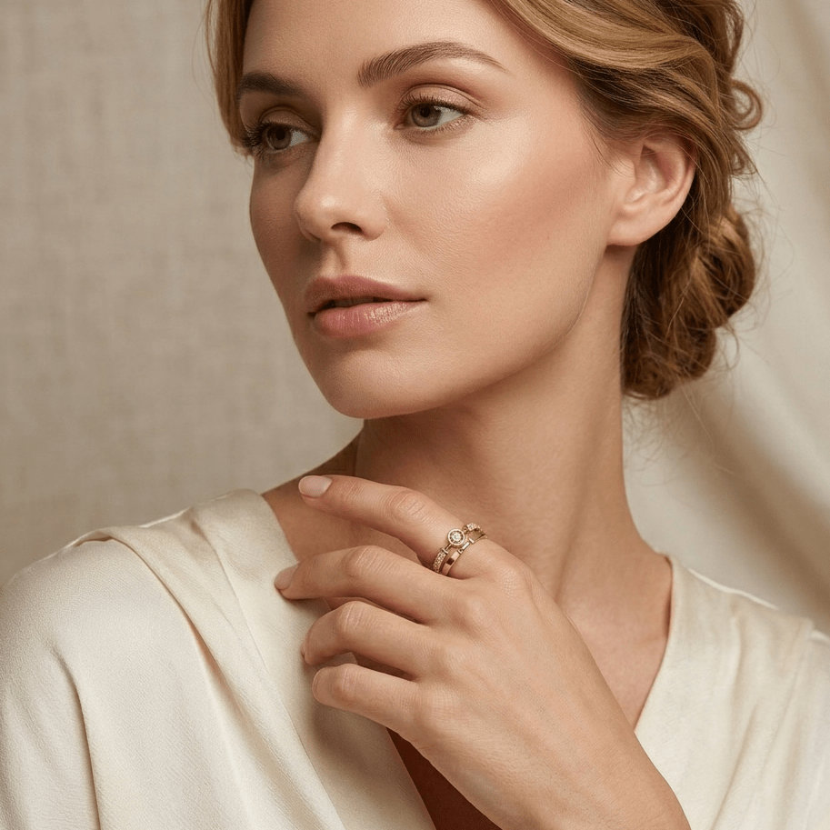 Sienna Crystal Adjustable Ring - Orlumea