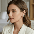 Sienna Double Crystal Huggie Earrings - Orlumea