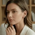 Sienna Double Crystal Huggie Earrings - Orlumea
