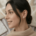 Sienna Pearl Huggie Earrings - Orlumea