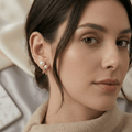Sienna Pearl Huggie Earrings - Orlumea