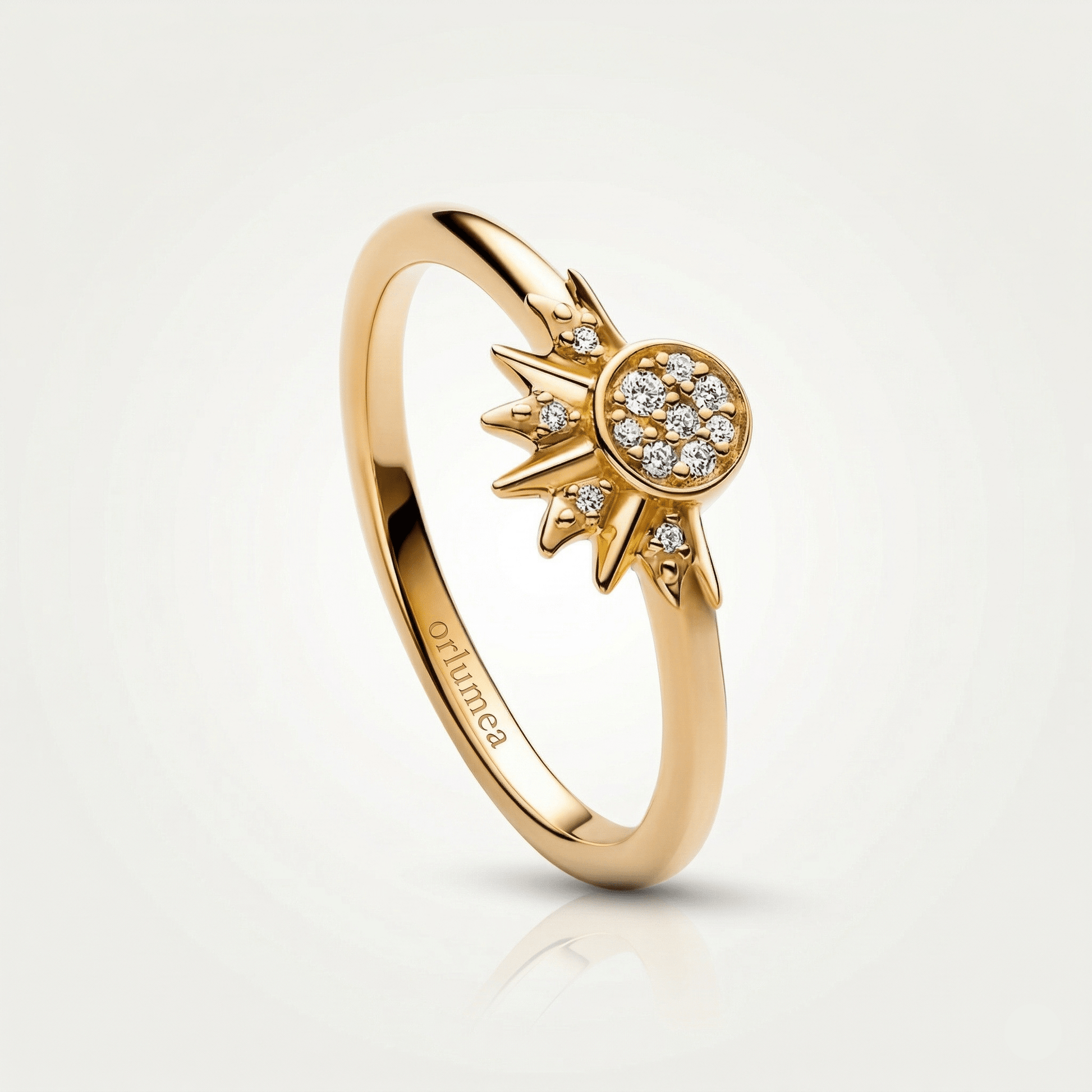 Solara Moon Gold Ring - Orlumea