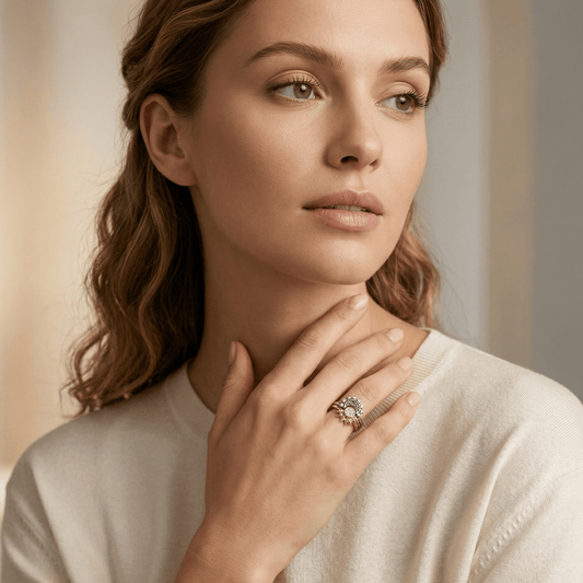Solara Moon Gold Ring - Orlumea