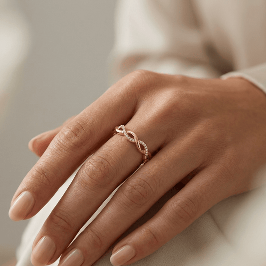 Twisted Zirconia Gold Ring - Orlumea